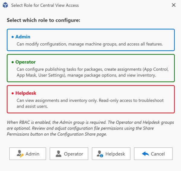 RBAC roles overview