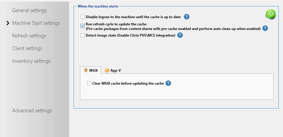 Machine Start Actions - MSIX