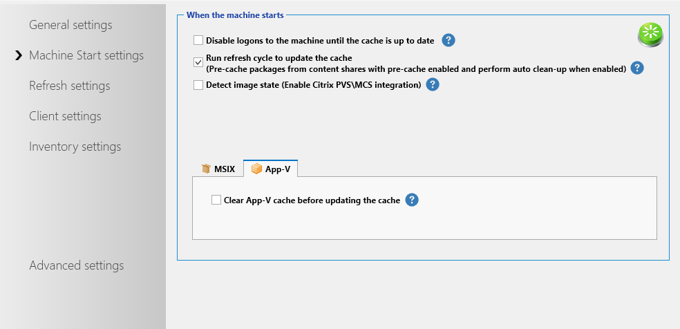 Machine Start Actions - App-V