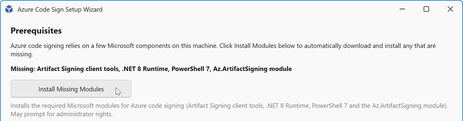 Required modules and software overview