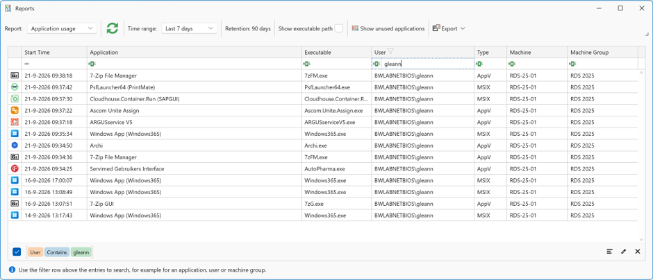 Application Reports overview