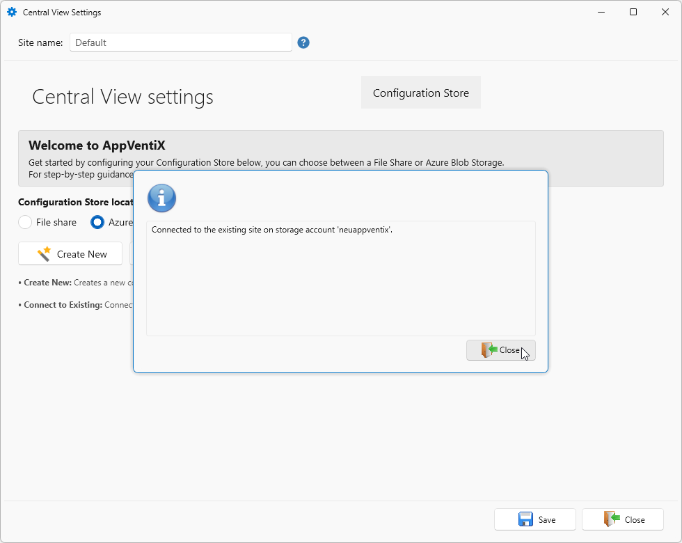 Confirmation dialog