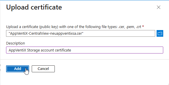 Select the certificate