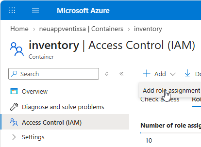 Add role assignment