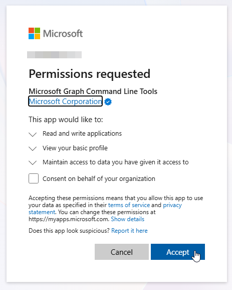 Accept permissions