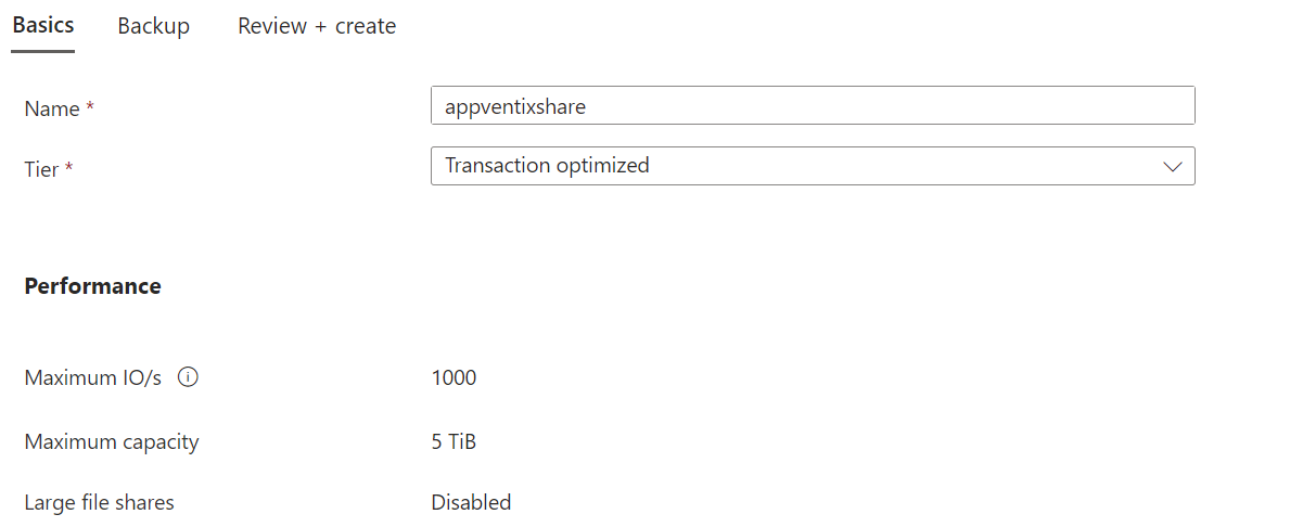 File share tier selection