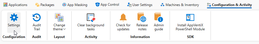 Click Settings