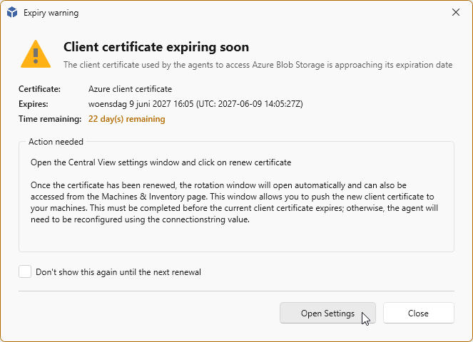 Client Expiring