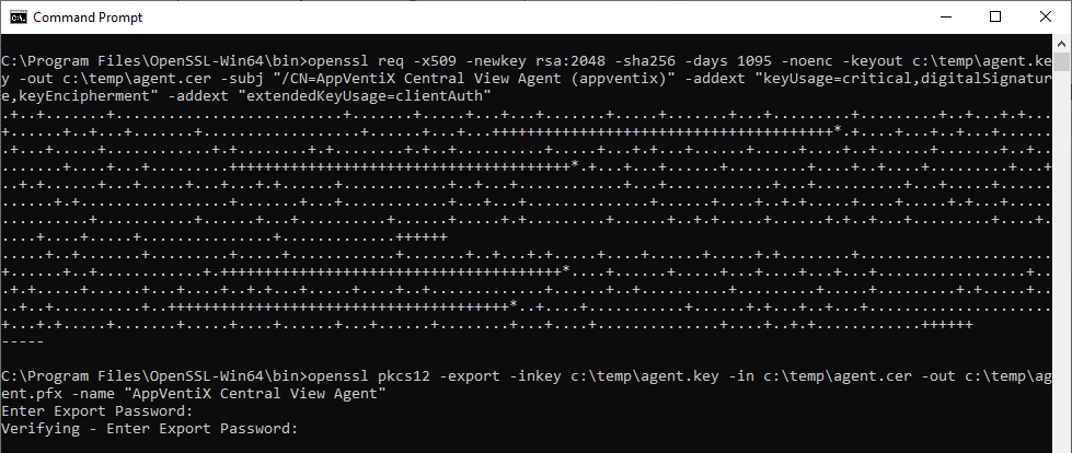 Create certificate with OpenSSL