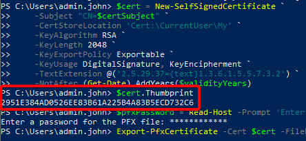 PowerShell Thumbprint