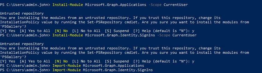 Install and Import modules