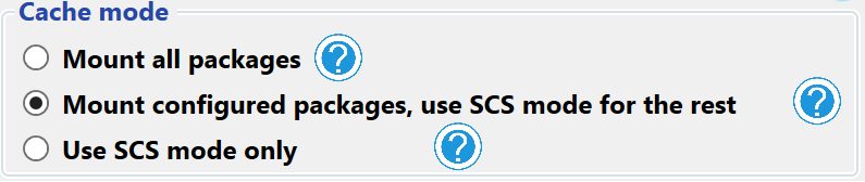 Cache mode options
