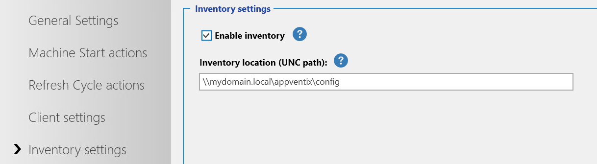 Advanced settings