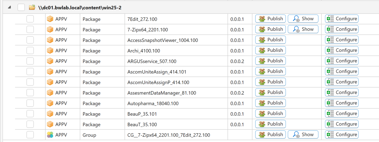 Publishing task creation - MSIX and App-V