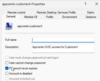 Local user creation