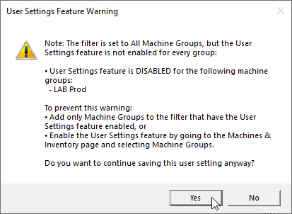 Warning Message