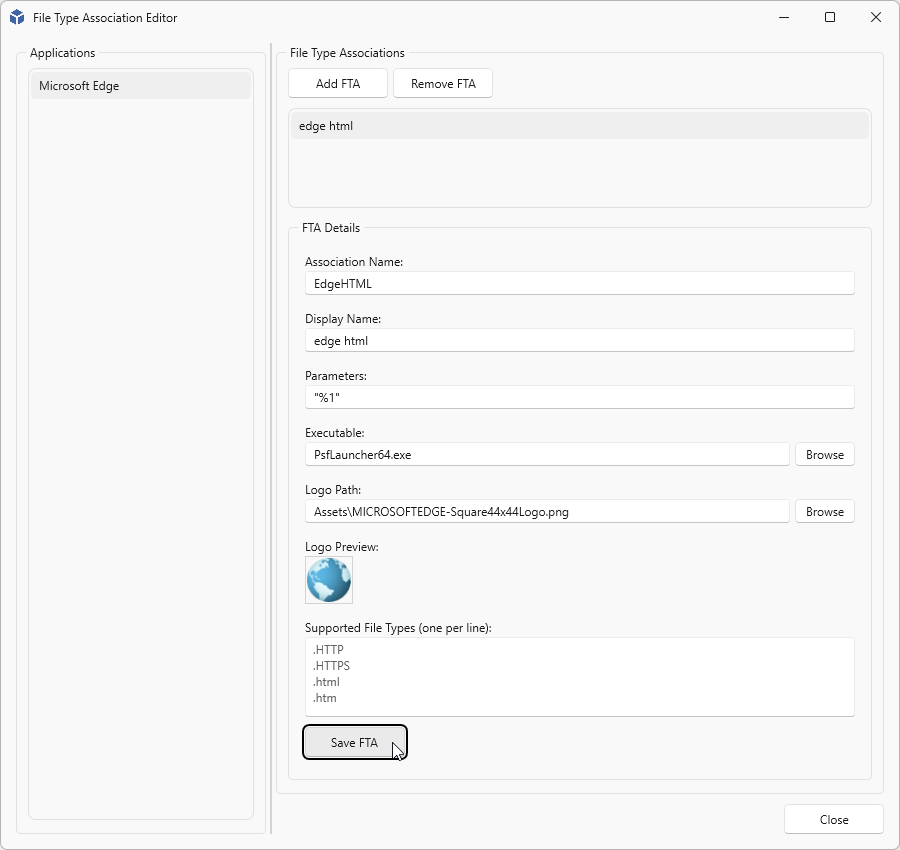 File Type Associations