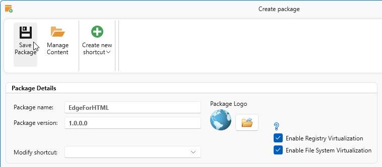 Save Package
