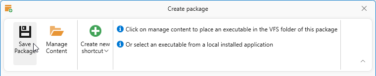 Save package