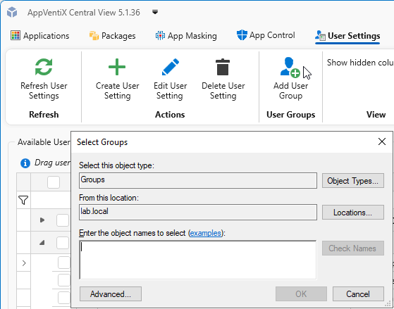 Add User or Group