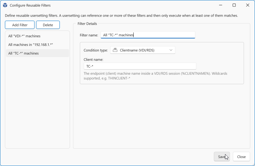 Add Endpoint filter