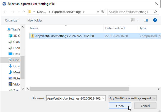 Open ZIP-file