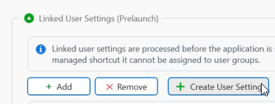Create User Setting