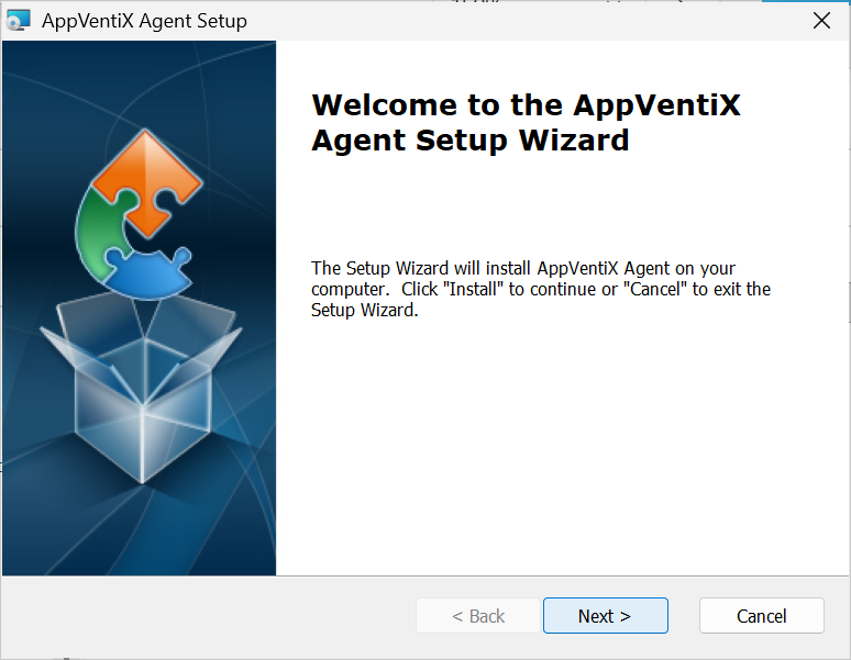 Install AppVentiX Agent.msi