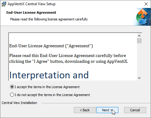 Accept Terms and Install