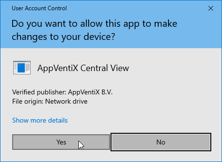 Approve UAC prompt