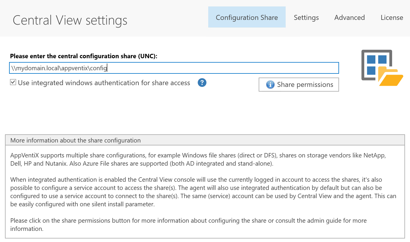 Content share configuration