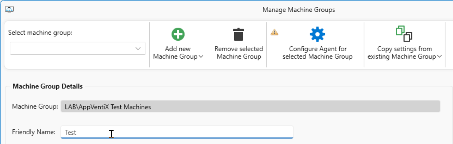 Machine Group details with AD Group and Friendly Name