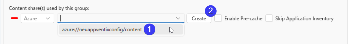 Azure content store - container selection