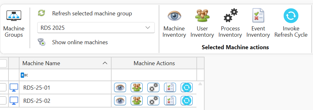 Agent GUI packages view