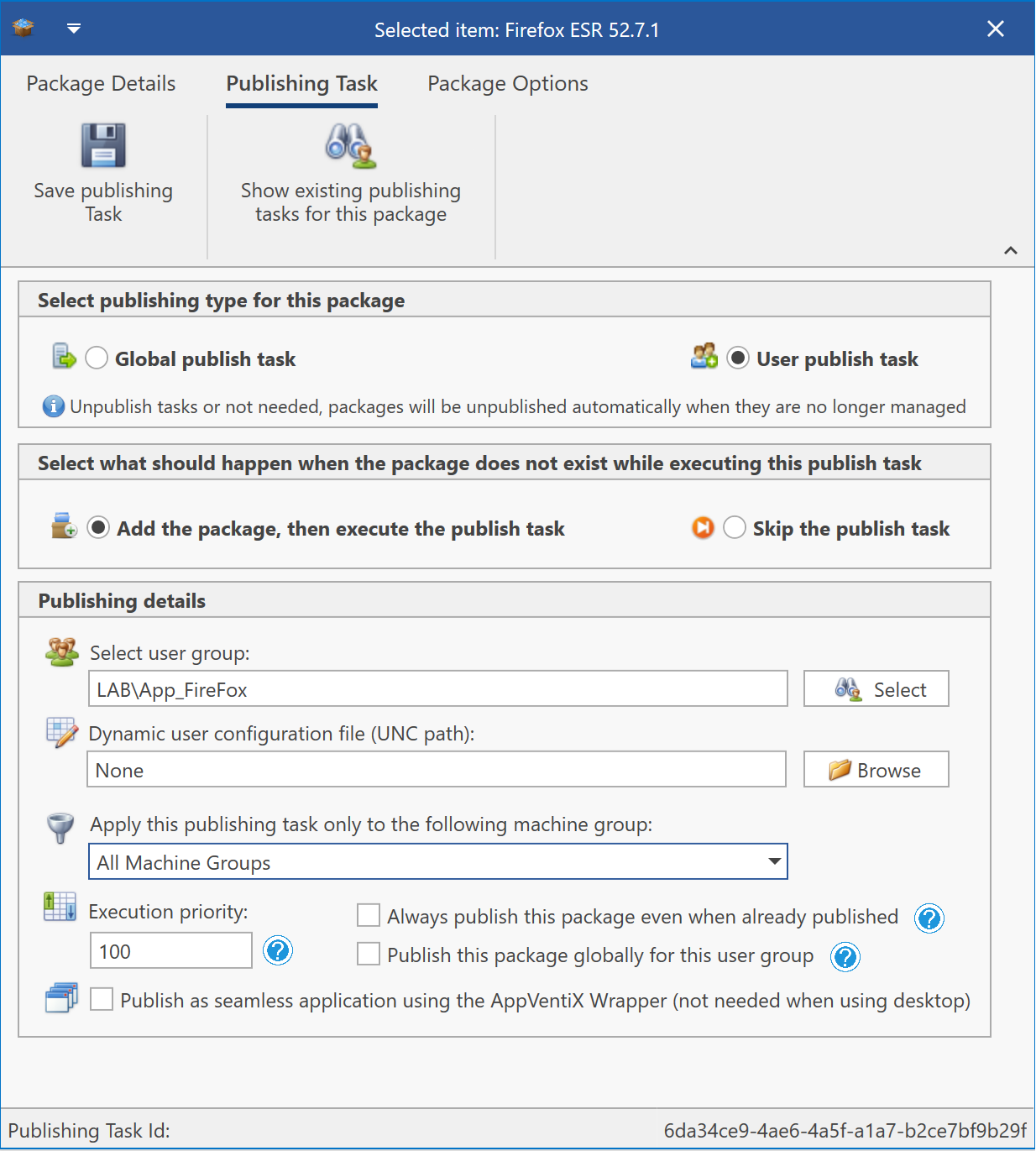 App V Publishing Task - AppVentiX 3.0.27