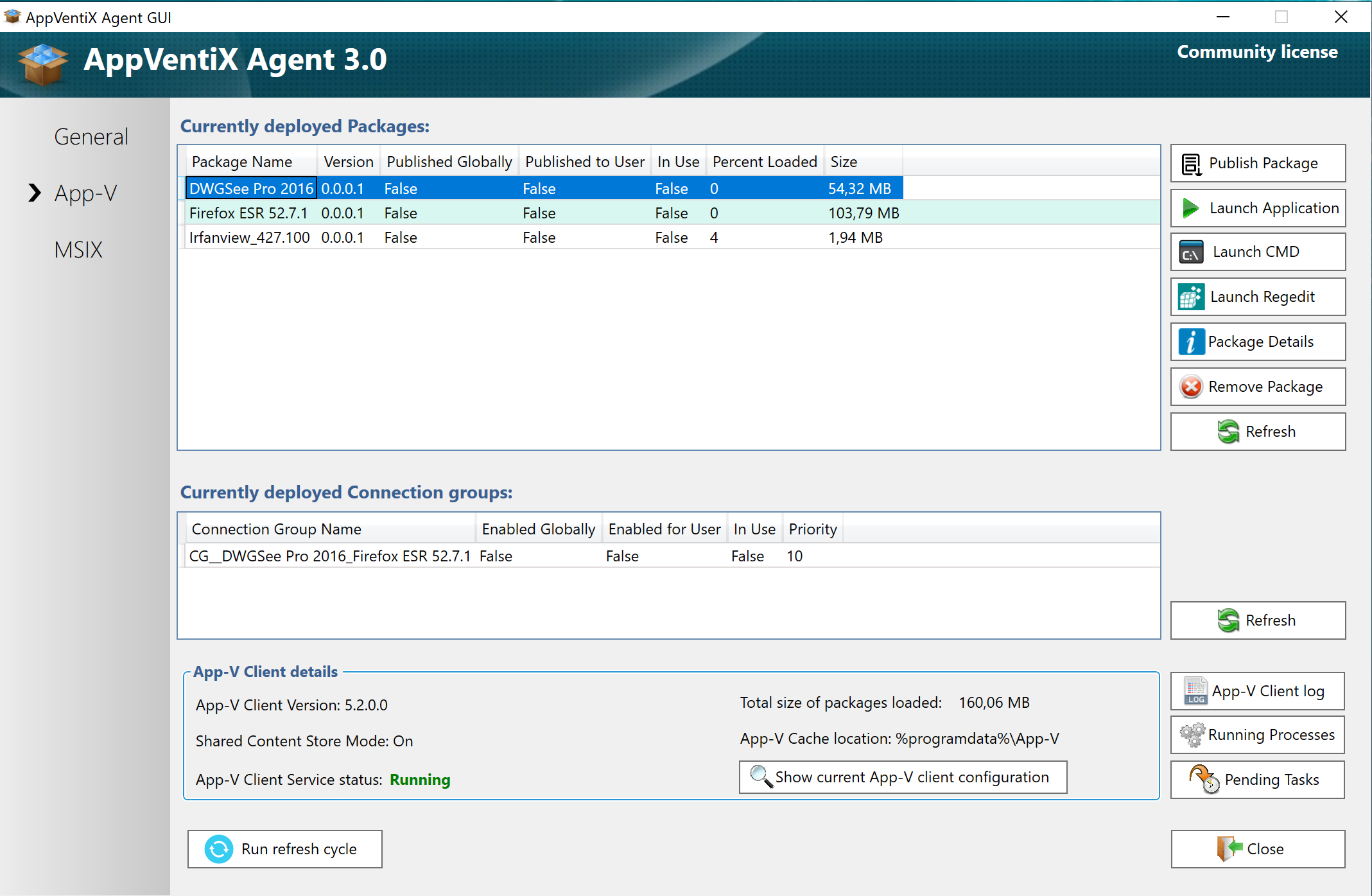 Agent GUI APPV - AppVentiX 3.0.27