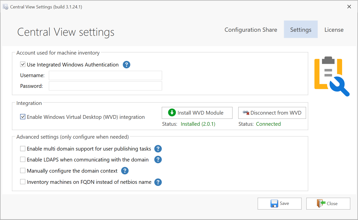 WVD Settings - AppVentiX 3.1.24