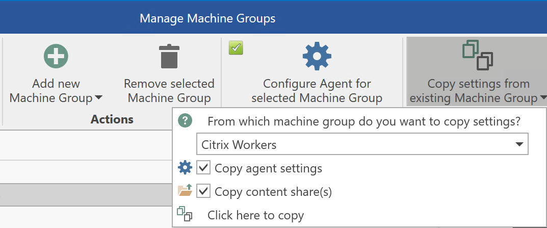 Copy settings - AppVentiX 3.3.23