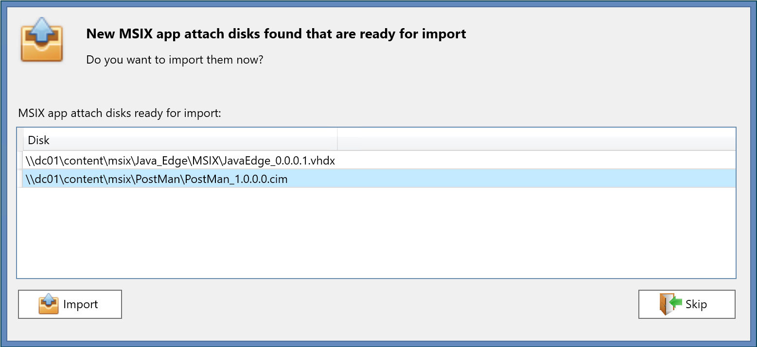 ImportExistingAppAttach - AppVentiX 3.5.23