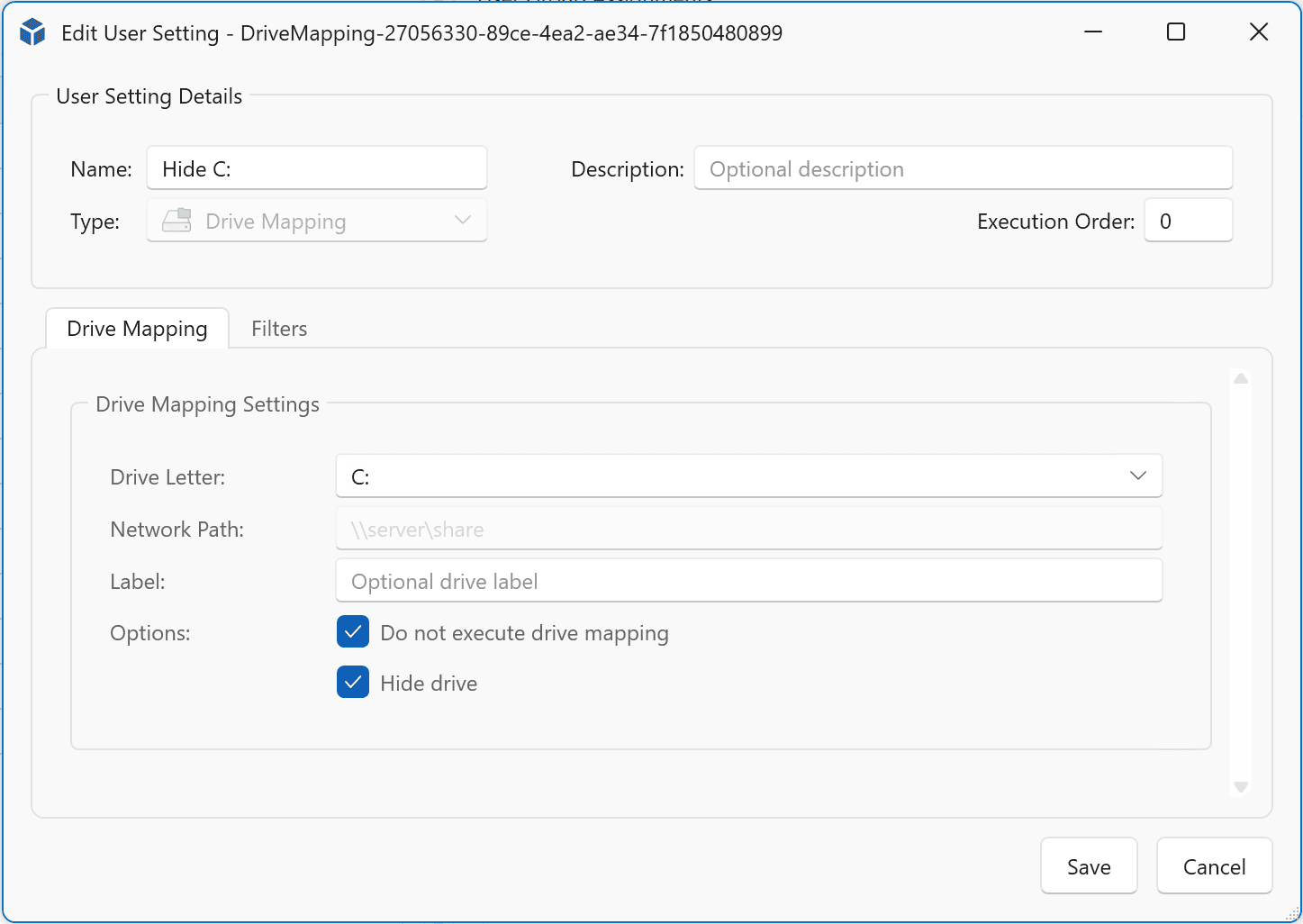 Drivemappings - AppVentiX 5.0.26