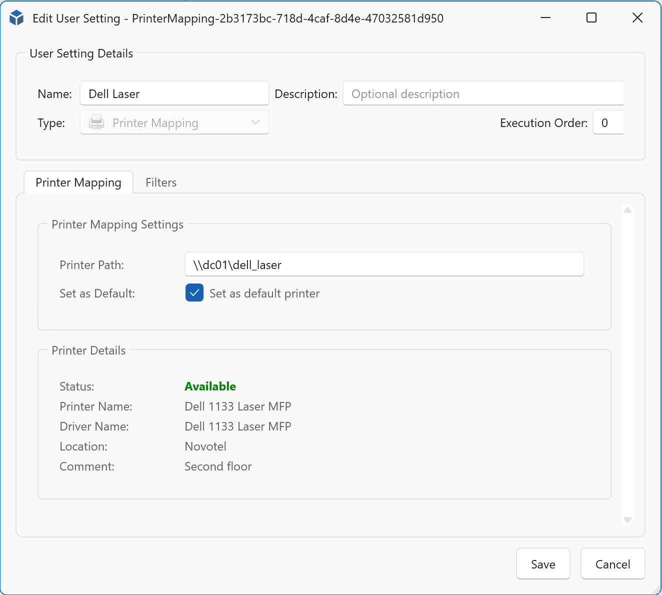 Printermappings - AppVentiX 5.0.26