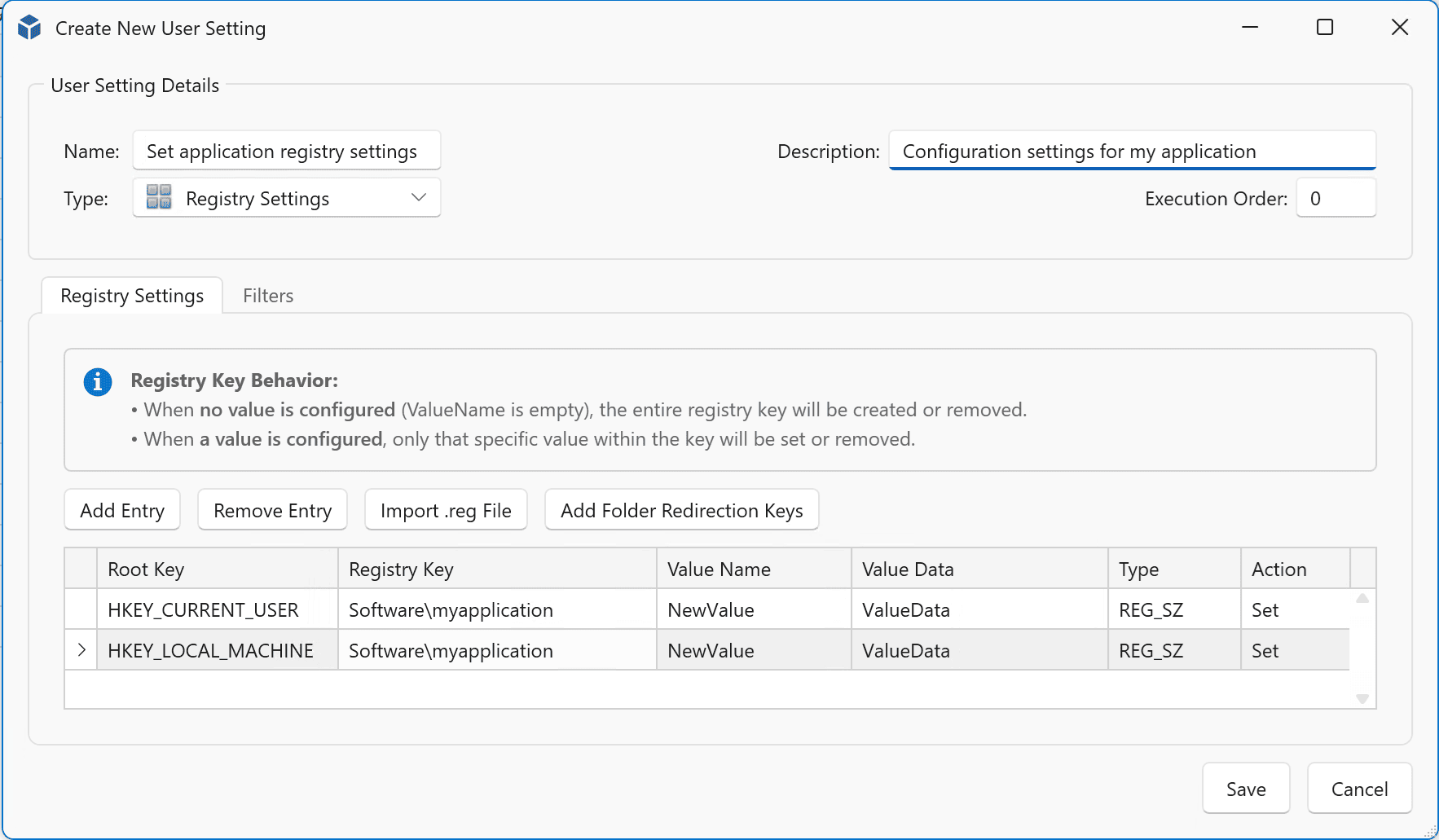 Registrykeys - AppVentiX 5.0.26
